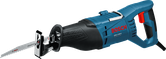 Scie alternative Bosch GSA 1100 E avec profondeur de coupe de 230 mm.