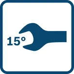 Clé à 15 degrés.