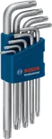 Jeu de 9 clés Allen Torx Bosch avec support en acier S2.