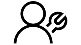 Символ особи з ключем у руці, мінімалістичний стиль.