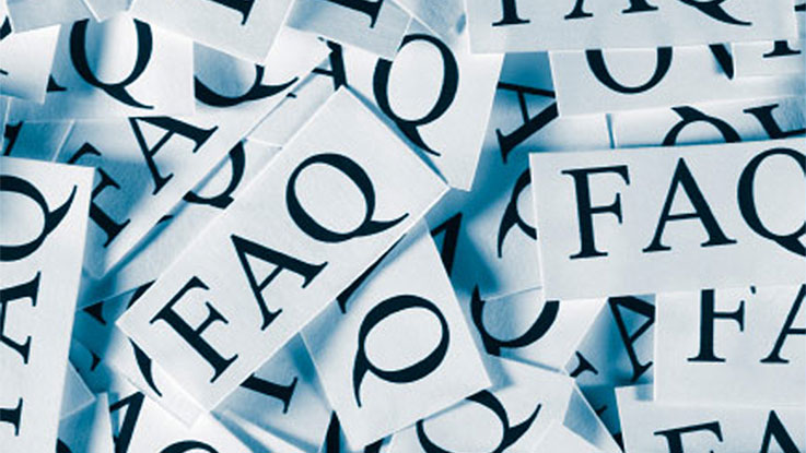Много карт FAQ с черным текстом на светлом фоне.