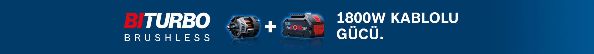 Mavi arka planda aletler ve metin ile Bosch Professional logosu.