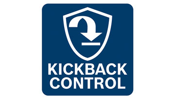 Логотип для Kickback Control в синьому кольорі з дизайном щита та стріли.