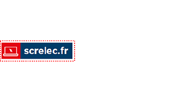 Logo de screlec.fr avec un design rouge et bleu.