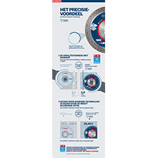 Bosch Professional cirkelzaagblad op een witte achtergrond met details.