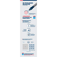 Een Bosch Professional gereedschapsblad met diagrammen en instructies.