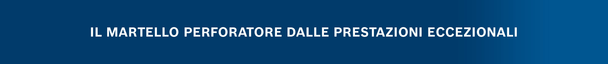 Testo bianco su sfondo blu: "Il martello perforatore..."