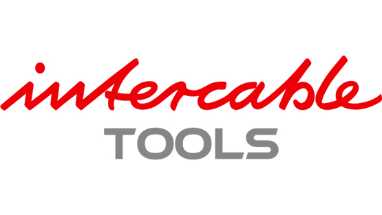Logo Intercable Tools: Červený nápis 'intercable' nad šedým textem 'TOOLS'.