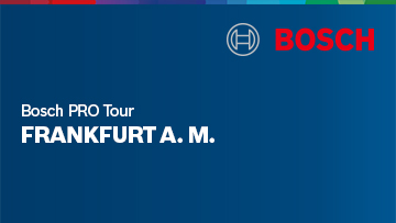 Bosch Professional Logo und Schriftzug zur PRO Tour in Frankfurt a. M.