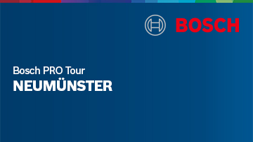 Bosch Professional Logo und Text zur PRO Tour in Neumünster.