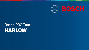 Bosch Professional logo and tour information on a blue background.