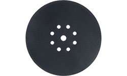 Disco de desbaste preto Bosch Professional com vários furos no centro.