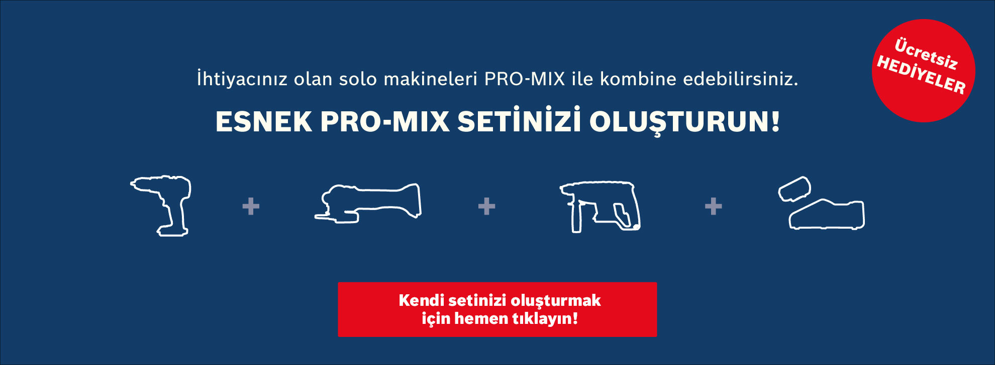 Bosch Profesyonel aletler mavi arka planda beyaz kontur şeklinde.