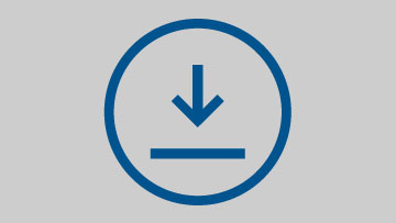 Ein blauer Bosch Professional Download-Button auf grauem Hintergrund.