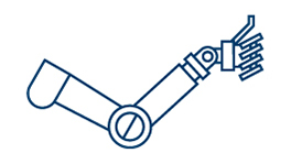 En blå Bosch Professional verktygsarm med borste.