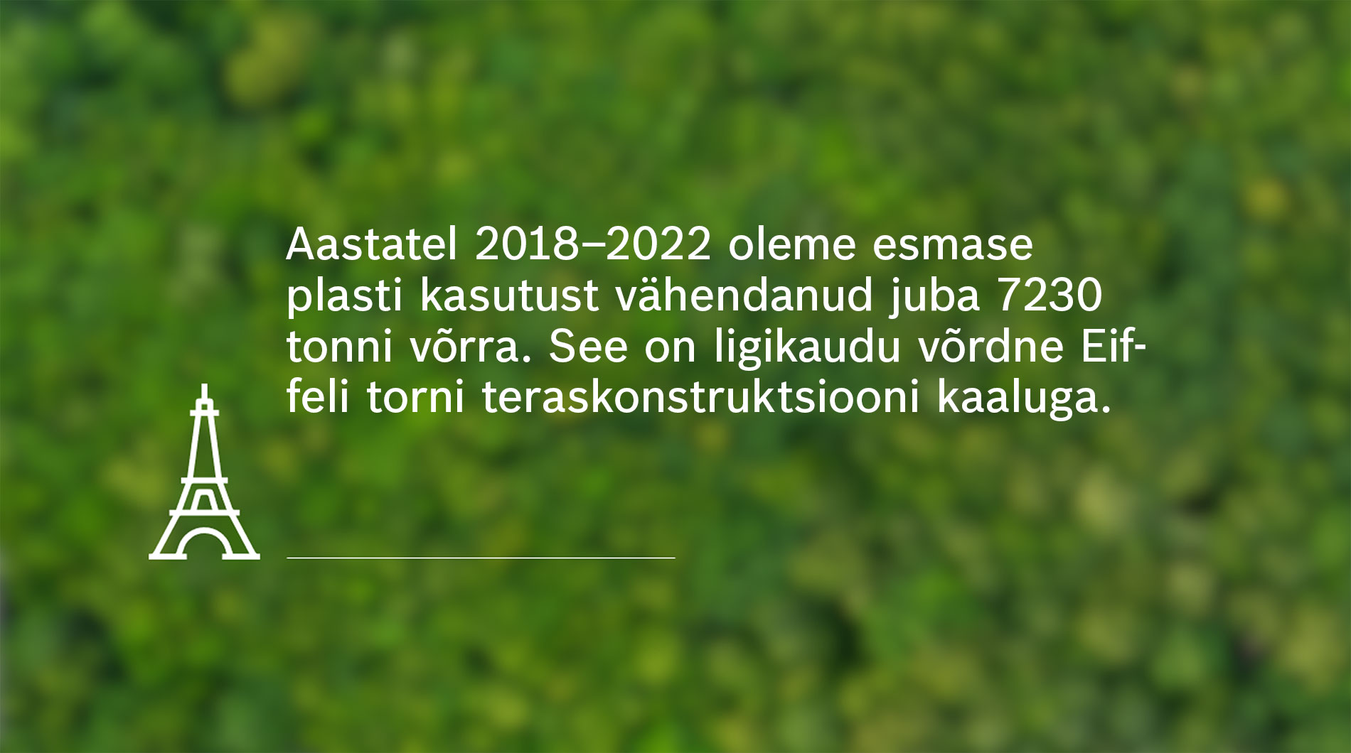 Tekst rohelisel taustal koos Eiffeli torni ikooniga.