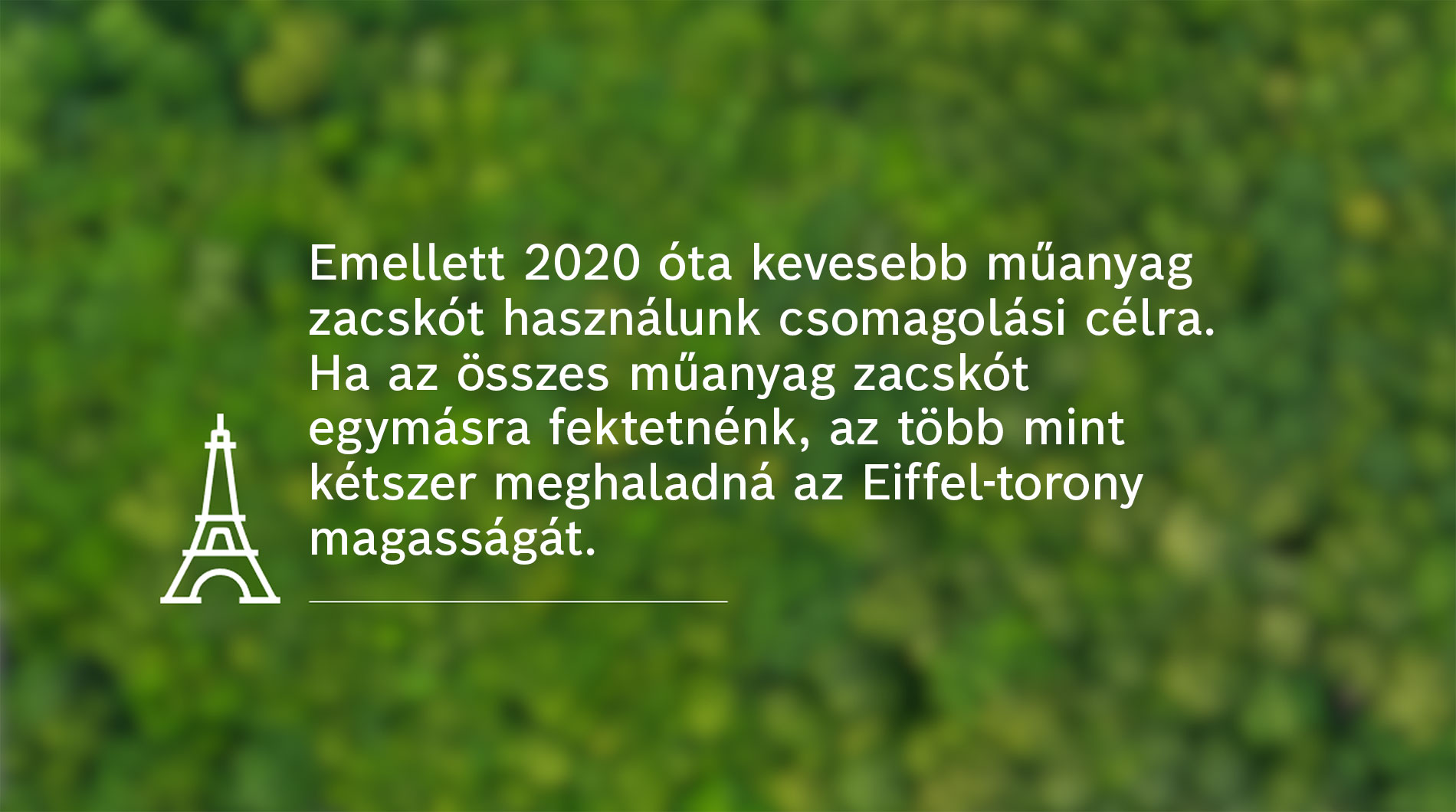Zöld háttér fehér szöveggel és az Eiffel-torony szimbólumával.