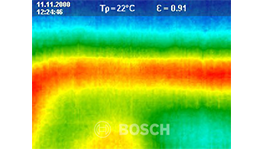 Termogram från Bosch visar temperaturfördelning i olika färger.