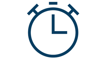 En blå Bosch Professional timer med analog urtavla.