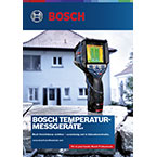 En Bosch Professional temperaturmätare framför ett hus.