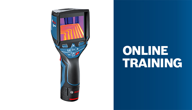 A Bosch Professional thermal imaging camera with a color display.