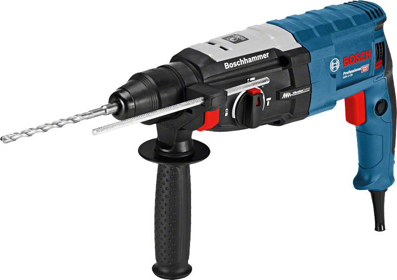 مطرقة دوارة Bosch GBH 2-28 مع SDS plus ومقبض جانبي.