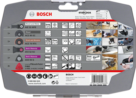 طقم Bosch ستارلوك للتجديد بشفرات متعددة المواد.