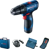 مجموعة المثقاب اللاسلكي Bosch GSB 120-LI مع الملحقات.