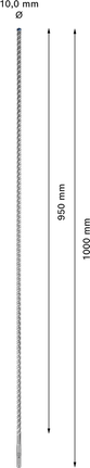 مثقاب المطرقة Bosch EXPERT SDS plus-7X مقاس 10x1000 مم.