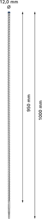 مثقاب المطرقة Bosch EXPERT SDS plus-7X مقاس 12x950x1000 مم.