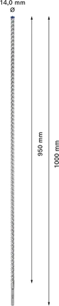 مثقاب المطرقة Bosch EXPERT SDS plus-7X مقاس 14 × 1000 مم.