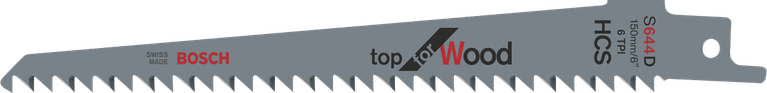 شفرة المنشار الكهربائي Bosch S644D لقطع الخشب بسرعة.