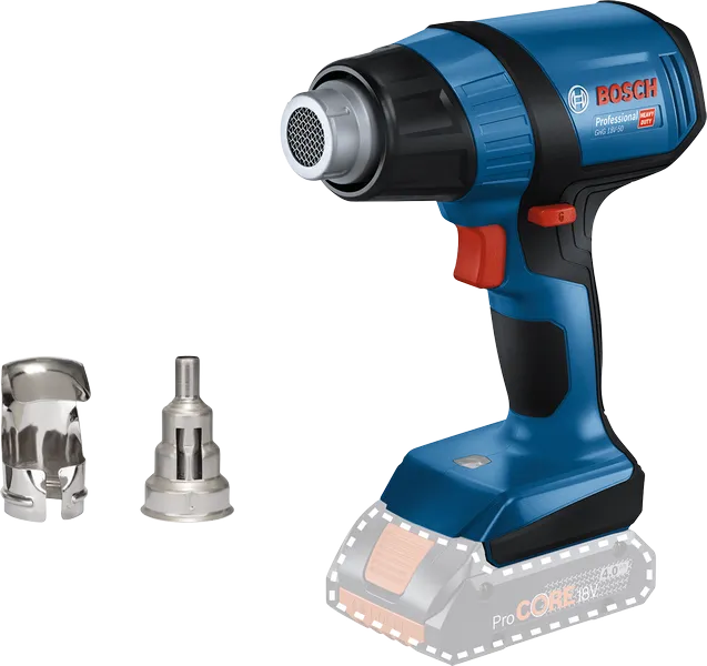 مسدس حراري لاسلكي Bosch GHG 18V-50 مع فوهات.