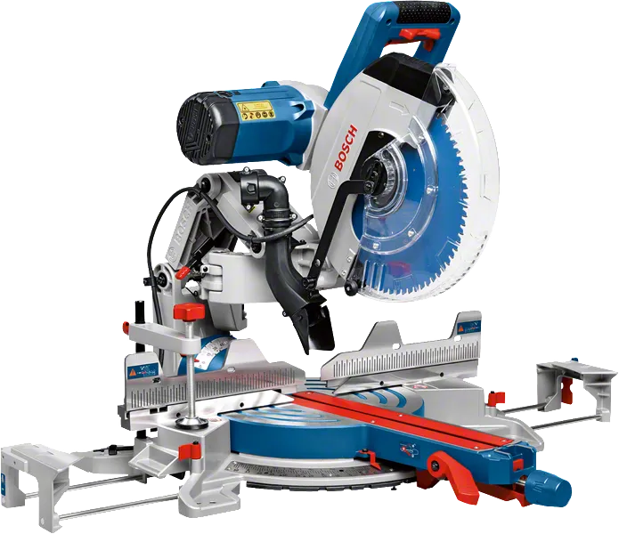 منشار ميتري منزلق من طراز Bosch GCM 12 GDL مع حامل GTA 3800.