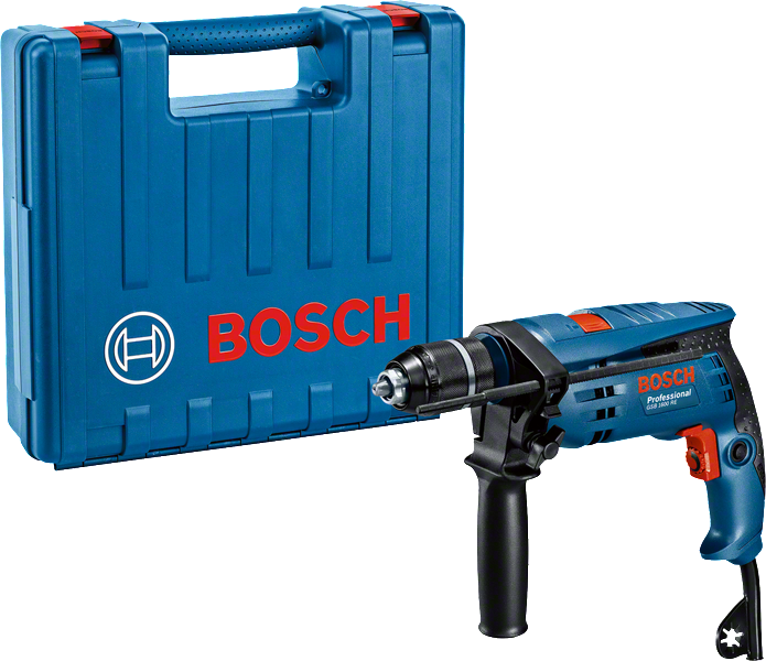 مثقاب Bosch GSB 1600 RE مع حقيبة حمل.