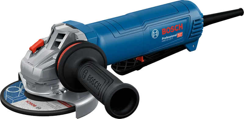 ماكينة صنفرة زاوية Bosch GWS 12-125 P بمقبض جانبي.