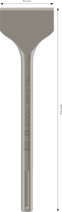 إزميل Bosch PRO SDS max-4C Spade Chisel مقاس 80 × 300 مم.
