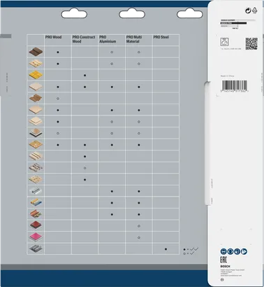 شفرة المنشار الدائرية Bosch PRO Wood مقاس 305×2.5×30 مم T40 التعبئة والتغليف.