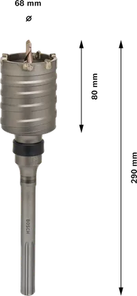 قاطعة القلب Bosch PRO SDS max-5 مقاس 68 مم مع 6 قواطع.