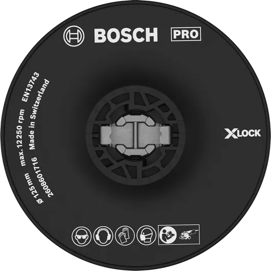 ملحق Bosch PRO Backing Pad Hard 125 mm X-Lock.