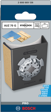 صنفرة Bosch PRO AUZ 70 G مقاس 70×65 مم، 5 قطع.