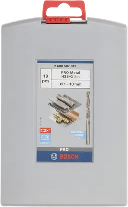 مجموعة مثقاب Bosch PRO Metal HSS-G الملتوية 1–10 مم.