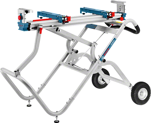 حامل المنشار Bosch GTA 2500 W مع طاولة عمل قابلة للتمديد.