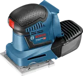 ماكينة صنفرة مدارية لاسلكية من Bosch GSS 18V-10 مزودة بفلتر دقيق.