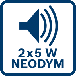 Neodymium speaker with 2 x 5 watts 