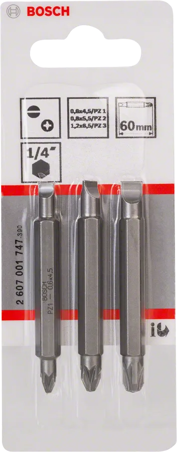 Bosch 3-piece double ended bit set.
