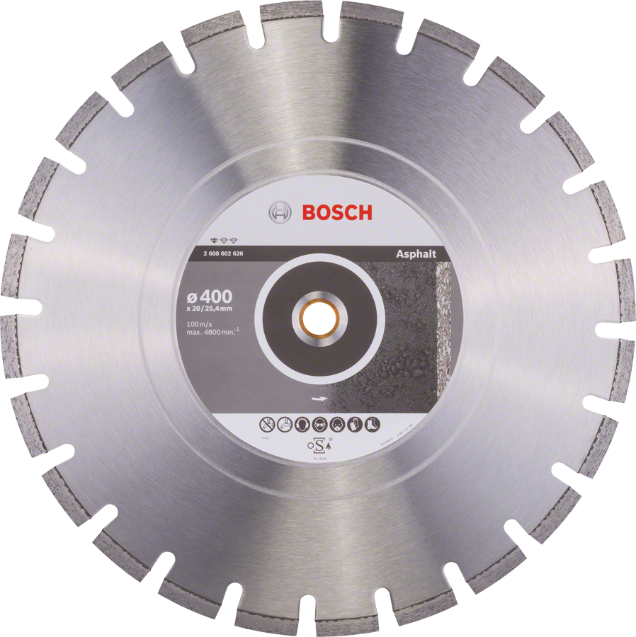 Bosch Standard for Asphalt diamond cutting disc 400mm.