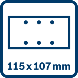 Sanding sheet 115 x 107 mm, 6 holes 