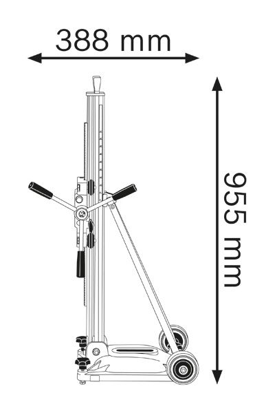 Drill stand dimensions.