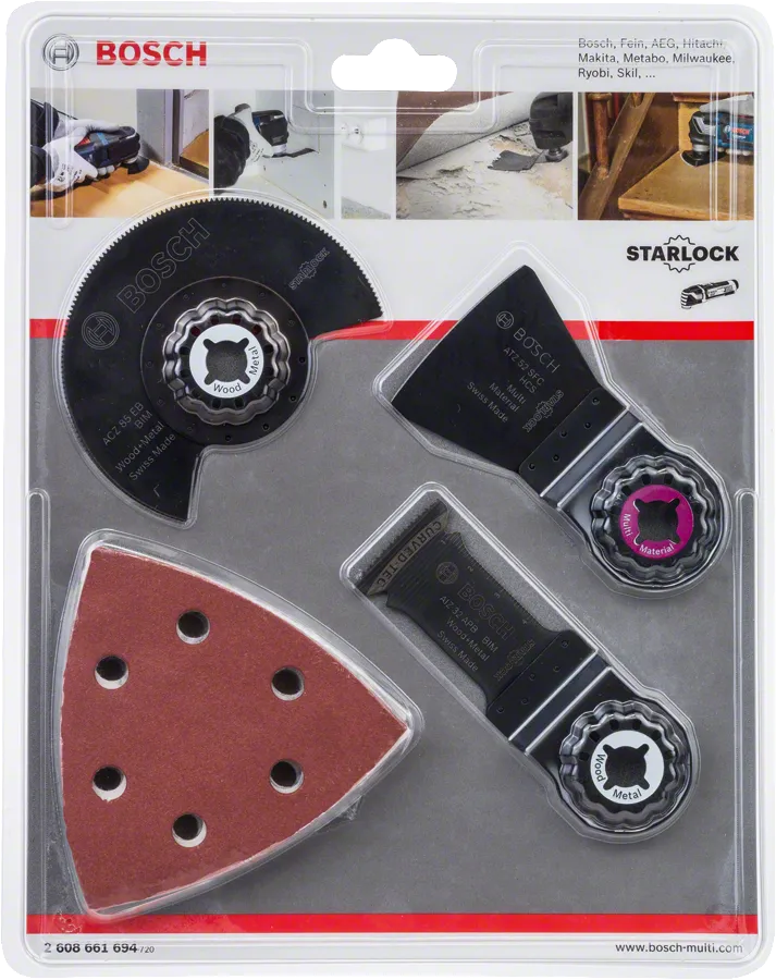 Bosch 13-piece universal Starlock accessory set.